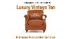 Butterfly Chair Retro Vintage Industrial Leather Tan Ribbed Seat Black Base